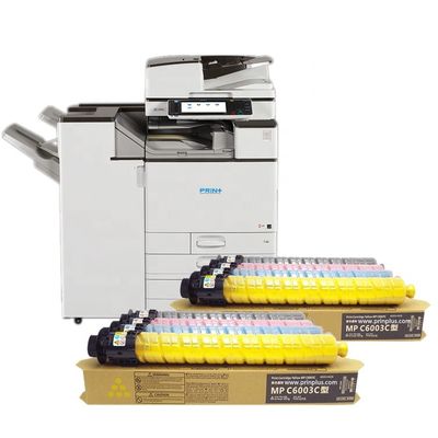 MPC4503 MPC5503 MPC6003 Aficio সিরিজের জন্য রিকো টোনার কার্ট্রিজ কালো সায়ান হলুদ ম্যাজেন্টা রং এবং 18 মাস অন্তর্ভুক্ত